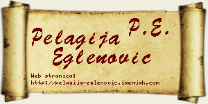 Pelagija Eglenović vizit kartica